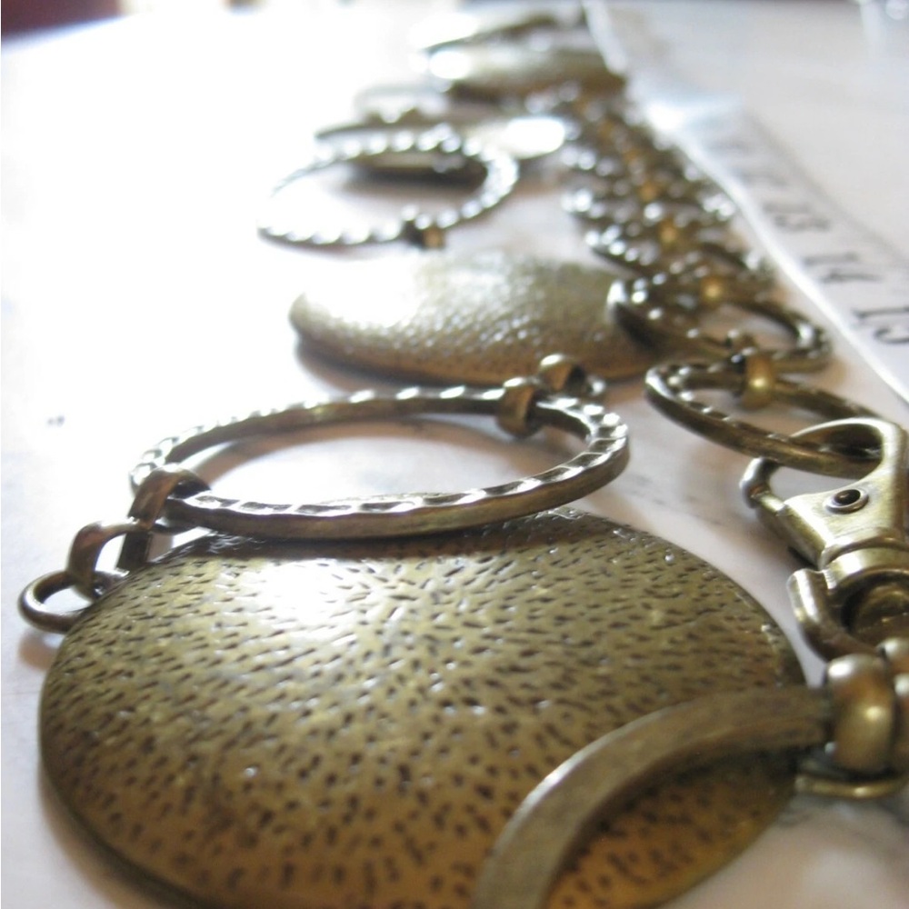 Vintage American Vintage Gold Coin Chain Belt Boho Gypsy Statement - Picture 7 of 7